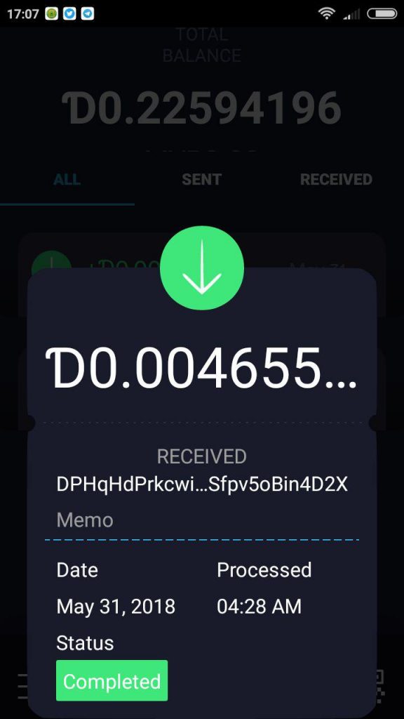 Contoh wallet DGB