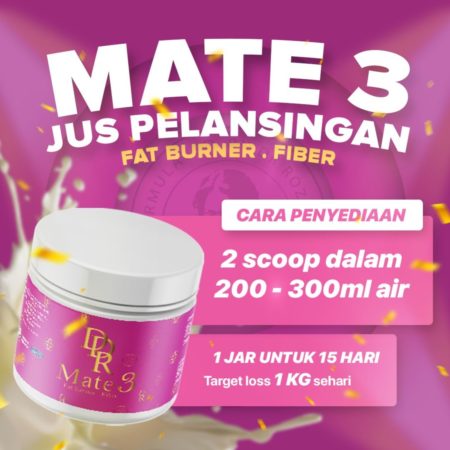 MATE 3 Jus Pelangsingan | Fat Buner | Fiber - Dr Rozmey