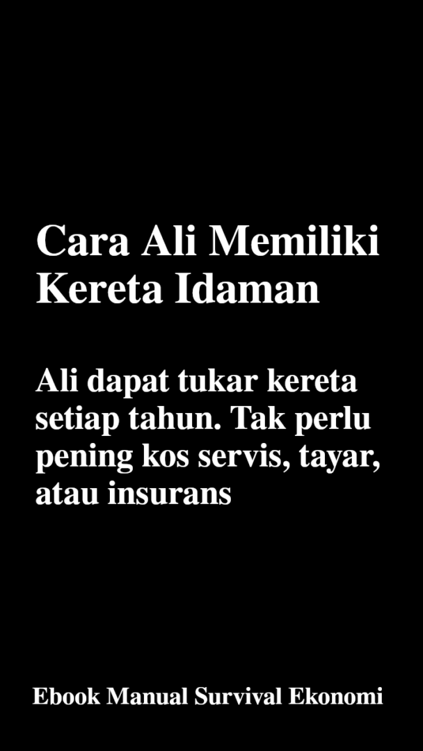 Cara Ali Memiliki Kereta
