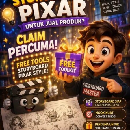 NAK BUAT STORYBOARD PIXAR UNTUK JUAL PRODUK? - FREE TOOL