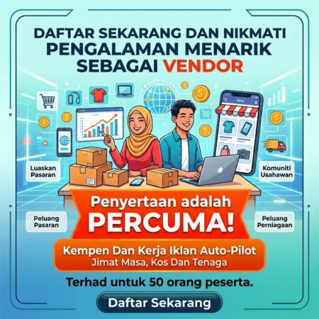Pendaftaran Vendor/Peniaga - Aktif Untuk 10 Slot Sahaja