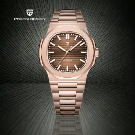 PAGANI DESIGN luxury Rose Gold Mechanical Watch Stainless Steel 1