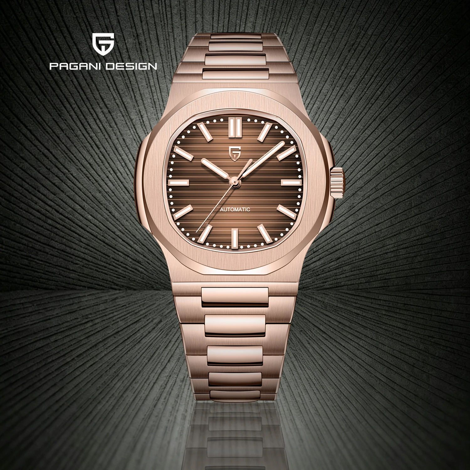 S49de464eaf5a43238fa97bd3d442671aw-pagani PAGANI DESIGN luxury Rose Gold Mechanical Watch Stainless Steel 1