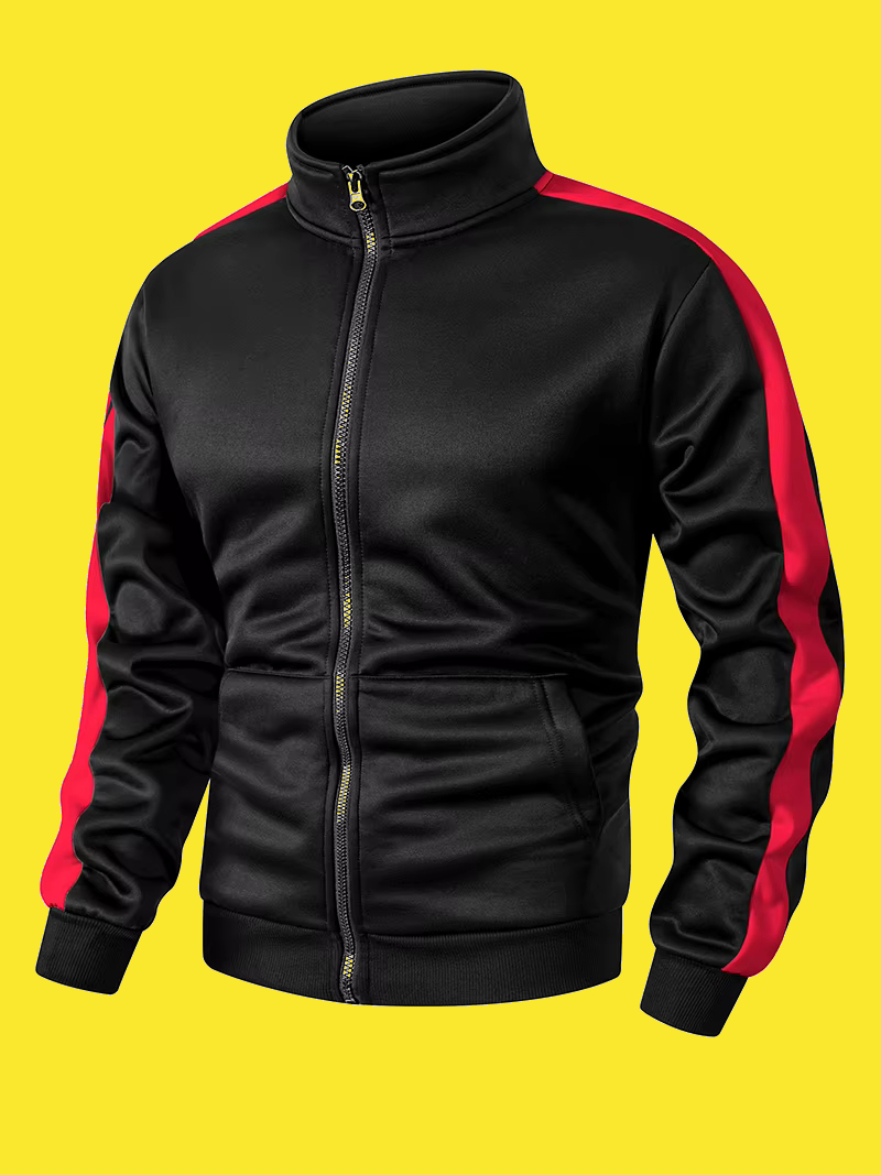 jaket-color-block-hitam