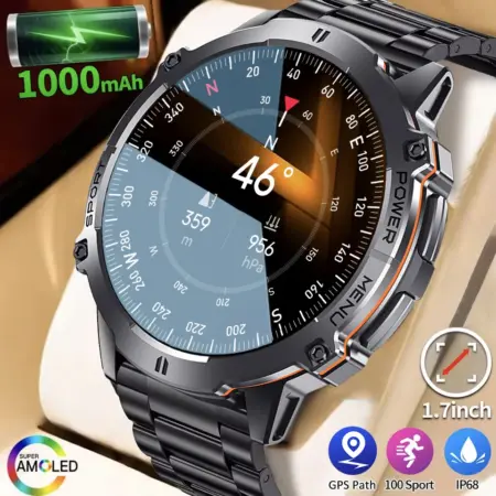 2025 New 1000mAh Large Capacity Battery Smart Watch Adult Men GPS 14
